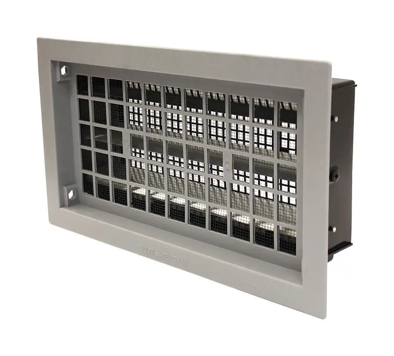 Air Vent Gray Plastic Rectangle Automatic Foundation Vent 8 H x 16 W x 4.1 D in. - Open Box