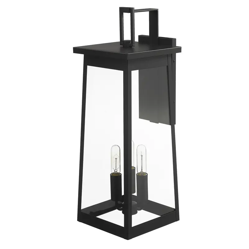 Alden 3-Light Matte Black Wall Light By Homeroots