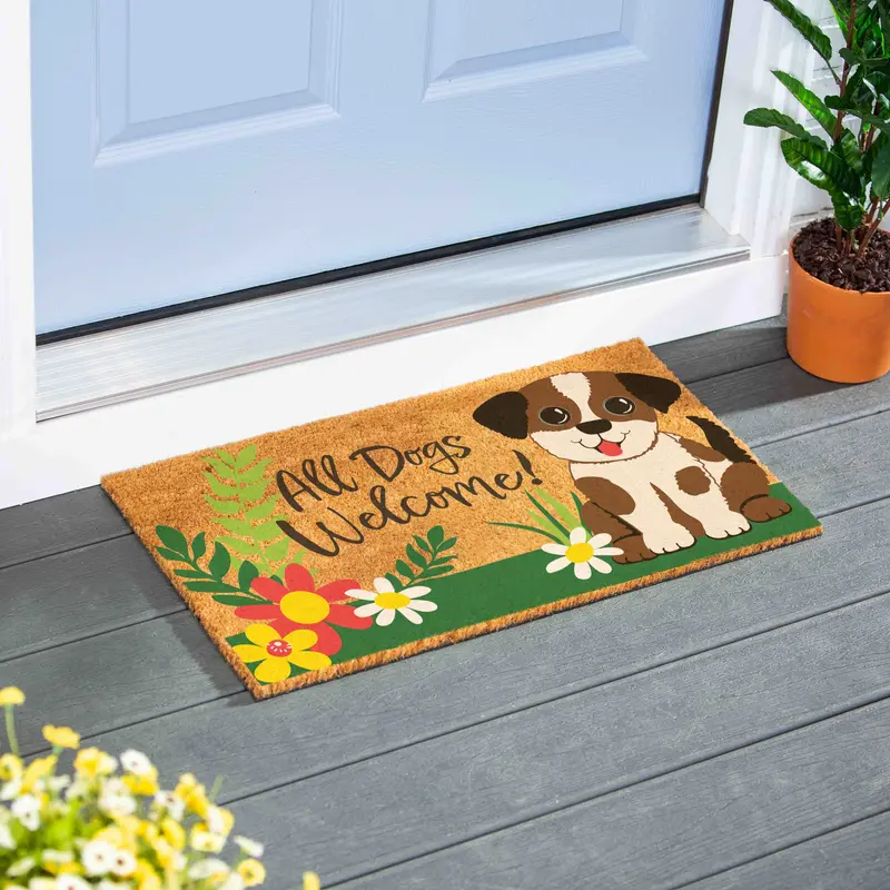All Dogs Welcome Coir Mat