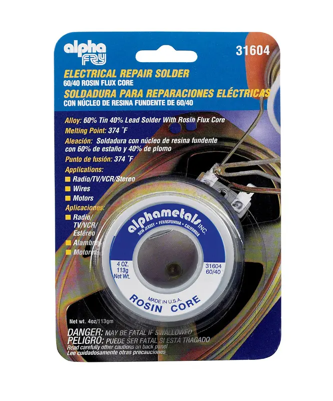 Alpha Fry 4 oz Repair Solder 0.06 in. D Tin/Lead 60/40 1 pc - Deal of The Week