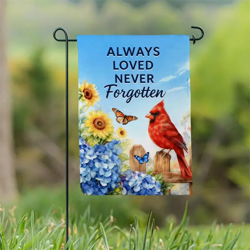 Always Loved Never Forgotten Suede Garden Flag Garden