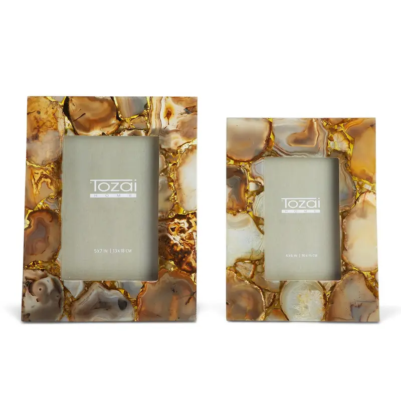 Amber Agate Photo Frame Incl 2 Sizes Set Of 4 By Tozai Home
