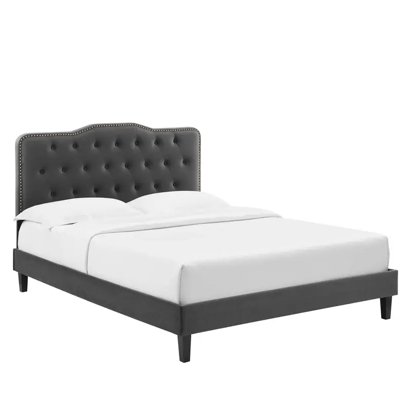 Amber Performance Velvet Queen Platform Bed By Modway - MOD-6777