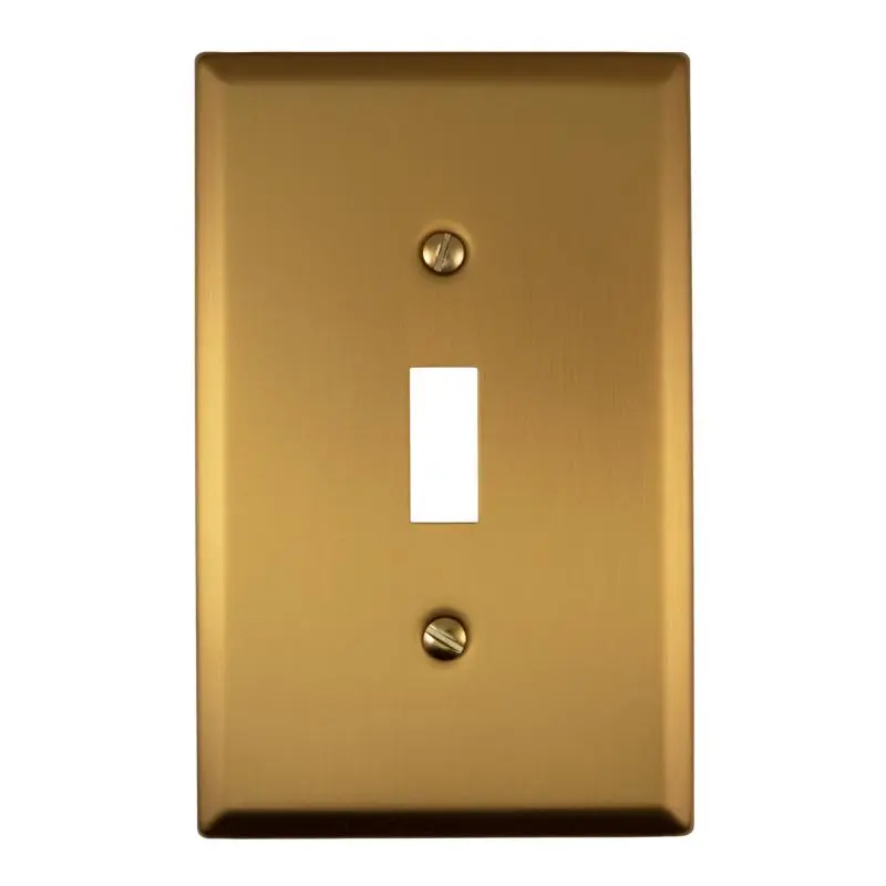 Amerelle Oxford Brushed Gold 1 gang Steel Toggle Wall Plate 1 pk