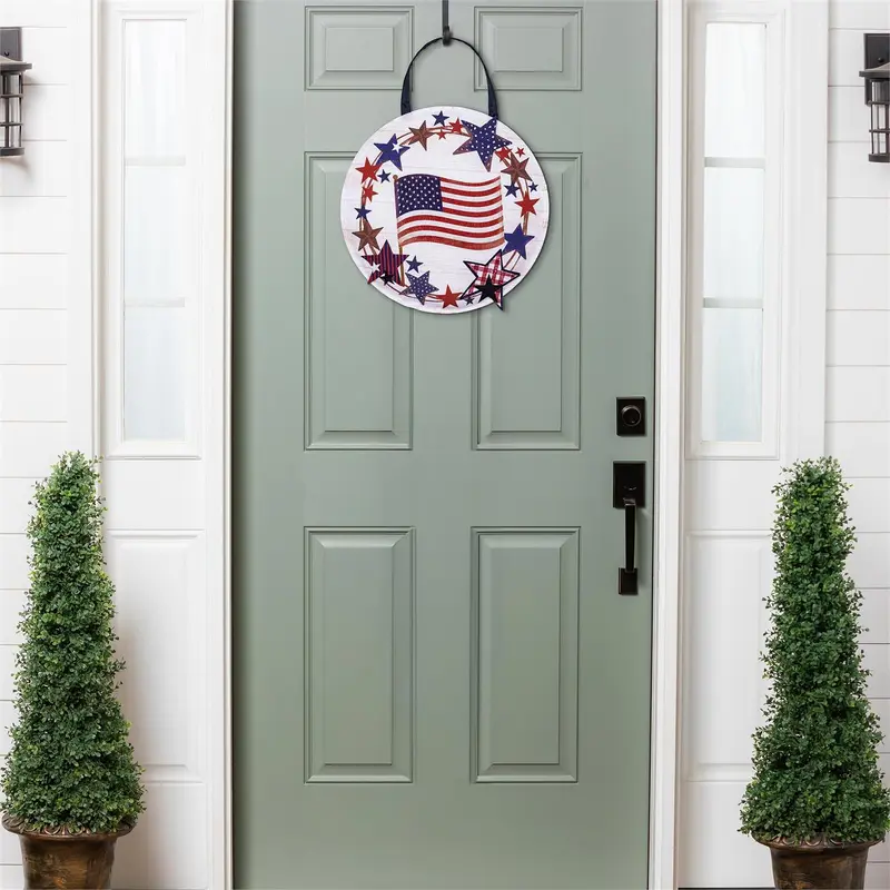 Americana Star Wreath Door Decor