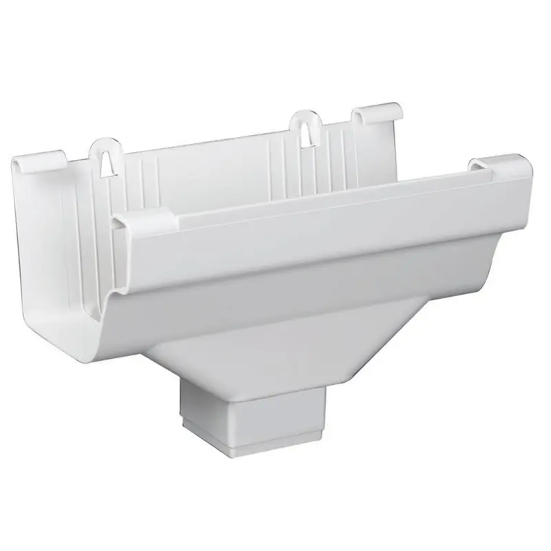 Amerimax 9 in. H x 6.25 in. W x 9 in. L White Vinyl Gutter Drop Outlet - Deal of The Week