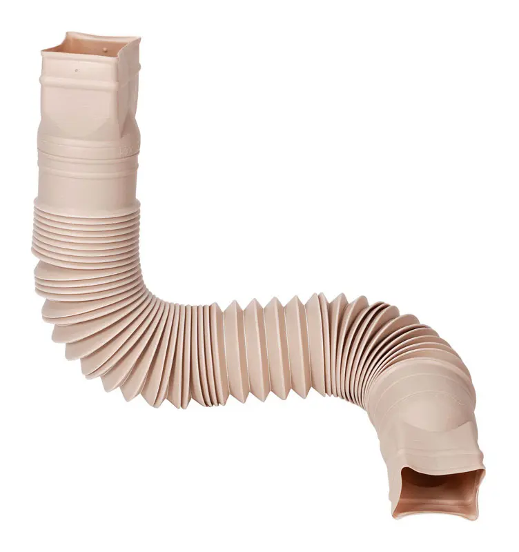 Amerimax Flex-A-Spout 4.5 in. H X 4.5 in. W X 55 in. L Tan Vinyl Downspout Extension - Deal of The Week
