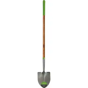 Ames Long Handle Round Point Shovel Hardwood Handle