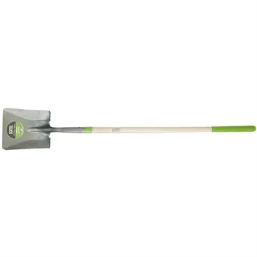Ames Long Wood Handle Square Point Shovel