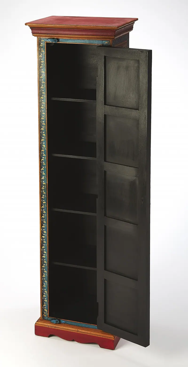 Amir Hand Painted Tall Cabinet By Homeroots