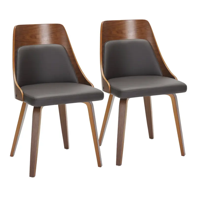 Anabelle Bent Wood Chair - Set of 2 By LumiSource - CH-ANBELHLBWPU2 WLBN2