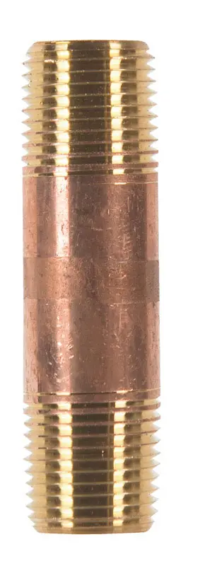 Anderson Metals 1/2 in. MPT in. X 1/2 in. D MPT Red Brass Nipple 3 in. L