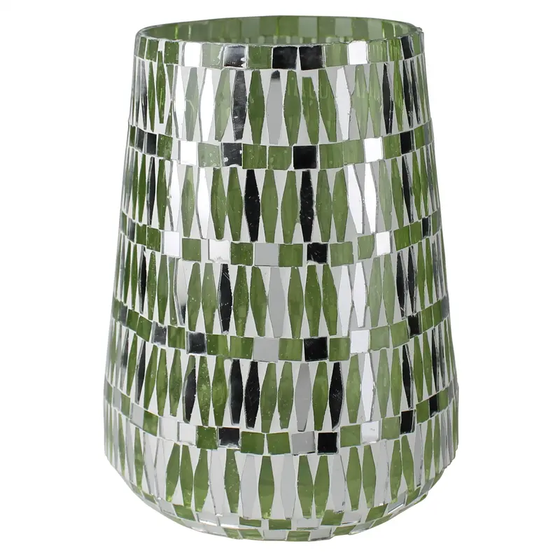 Andra Mosaic Vase, Glass Set Of 2 By HomArt