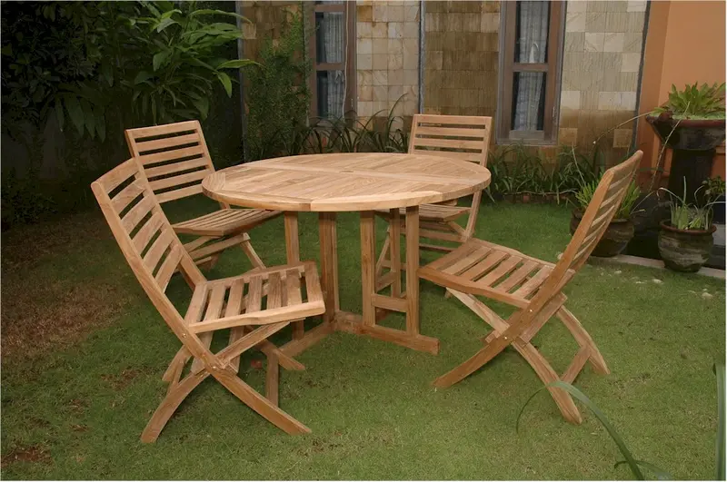 Andrew Butterfly Folding 5-Pieces Dining Set By Anderson Teak