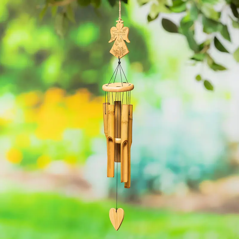 Angel Memorial Bamboo Wind Chime, 37" H
