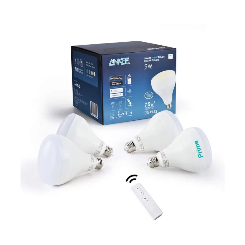 ANKEE 9W Smart LED Light Bulb - No Hub Required WiFi Smart Bulb | E26 Dimmable 3000K Warm White, Compatible with Alexa and Google Assistant