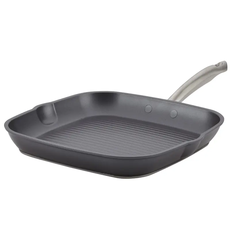 Anolon Accolade Forged Hard-Anodized Precision Forge Square Grill Pan, 11'' Moonstone