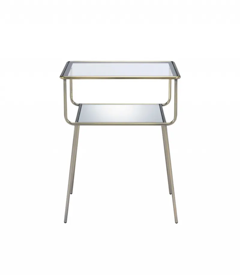 Antique Brass End Table By Homeroots