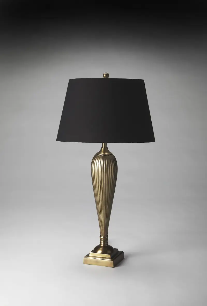 Antique Brass Table Lamp By Homeroots