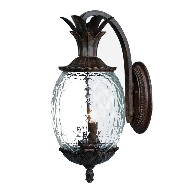 Antique Bronze Hanging Pineapple Wall Light By Homeroots