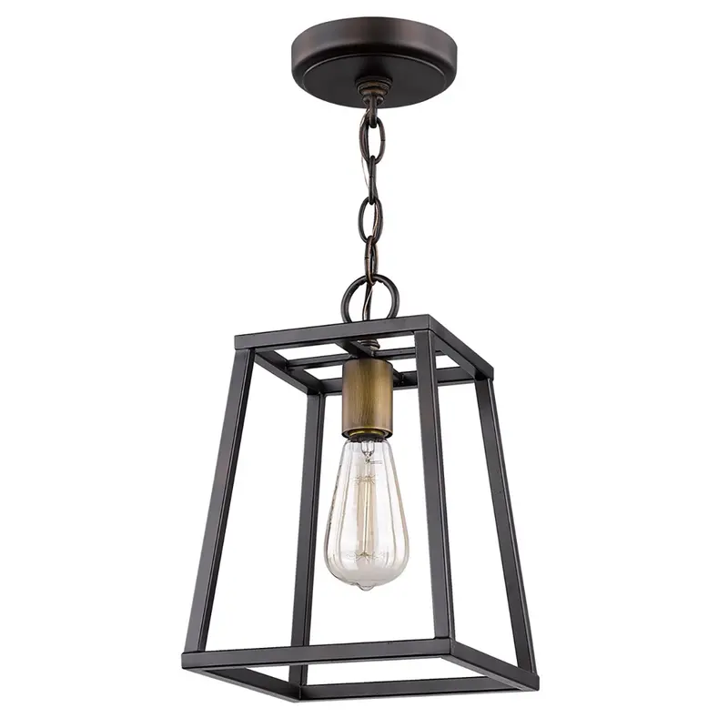 Antique Bronze Metal Tapered Hanging Light By Homeroots