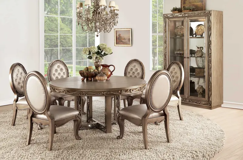 Antique Gold Poplar Dining Table By Homeroots