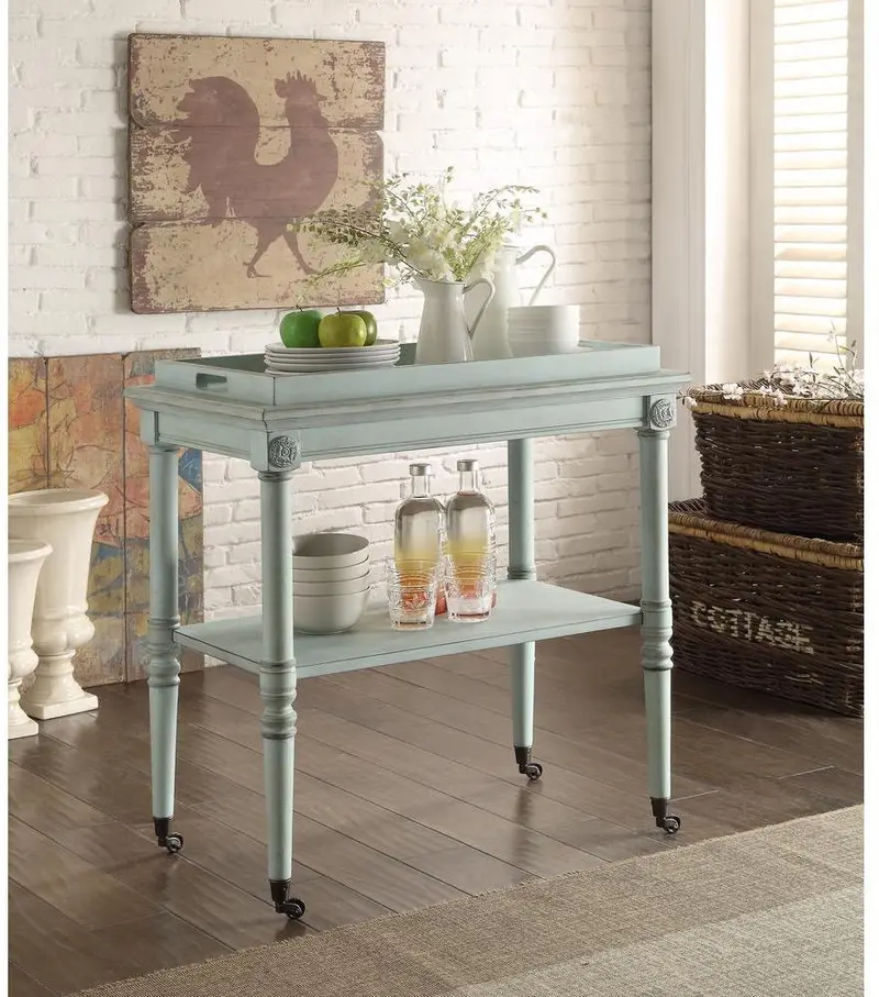Antique Green Mdf Tray Table By Homeroots
