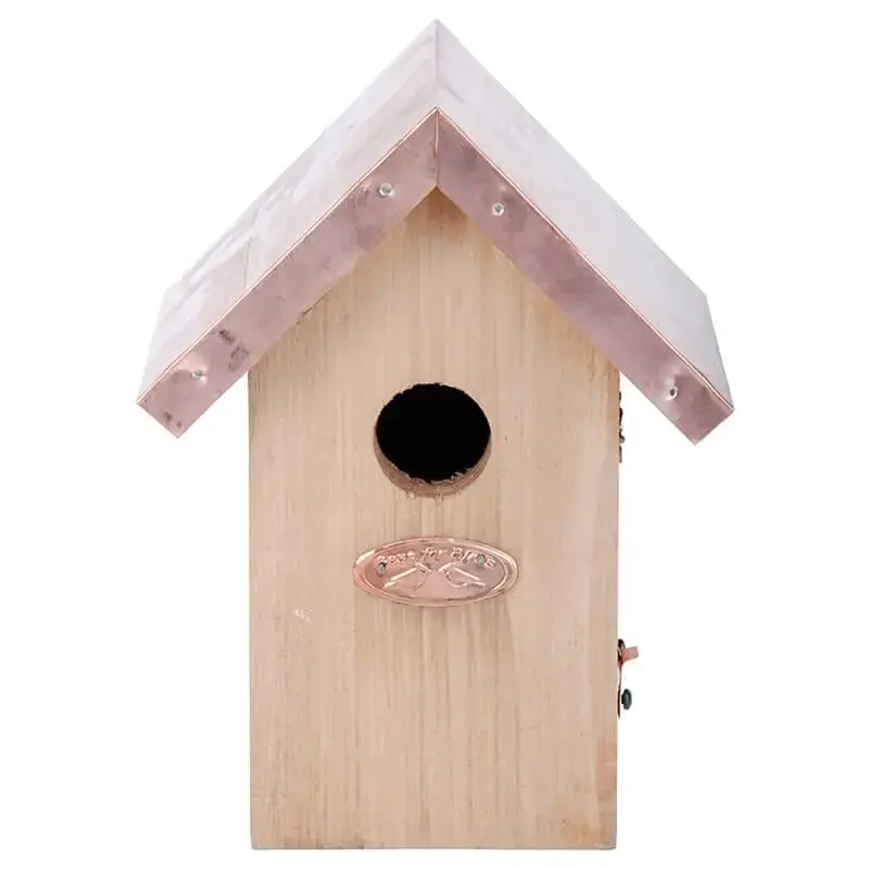 Antique Wash Wren House with Copper Roof