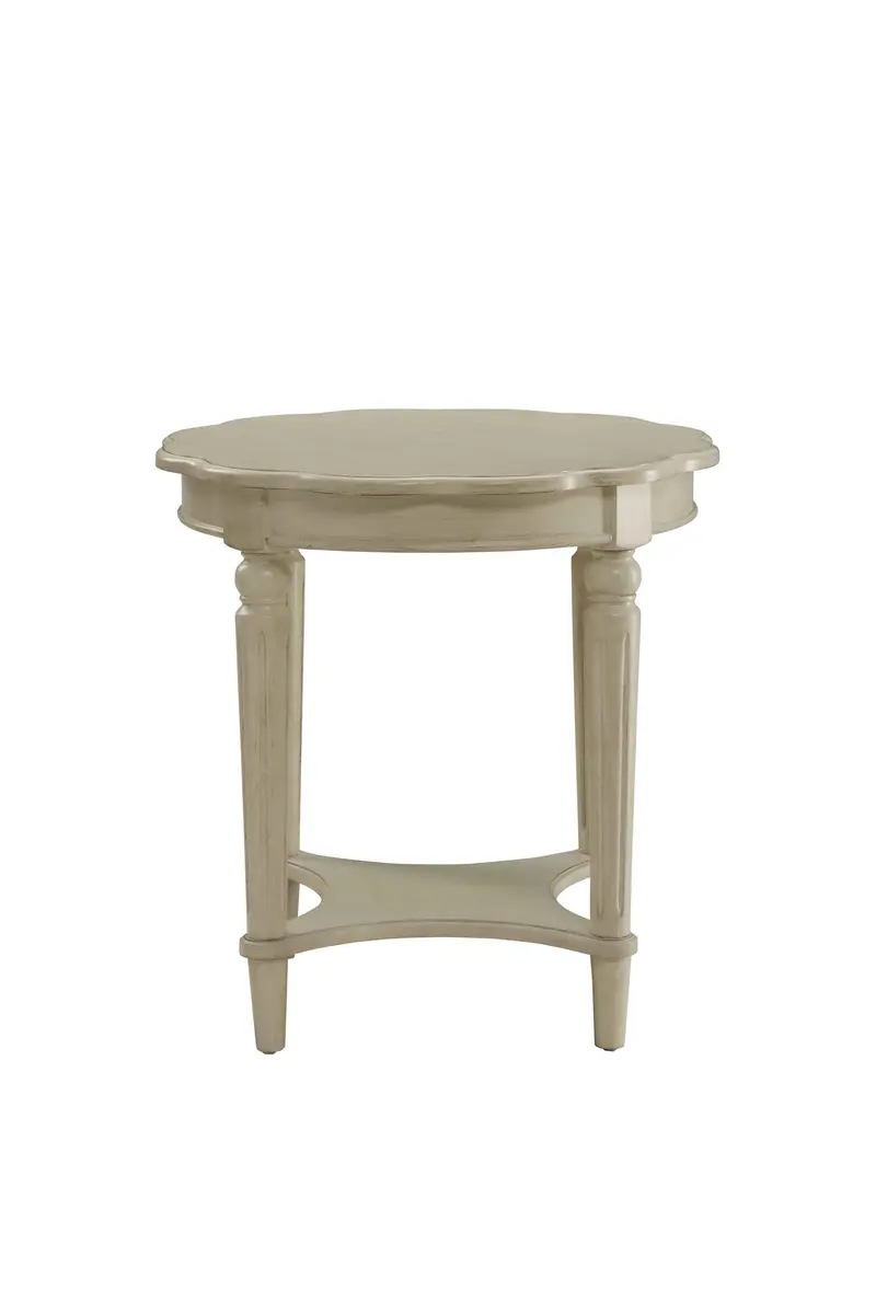 Antique White Solid Wood End Table By Homeroots