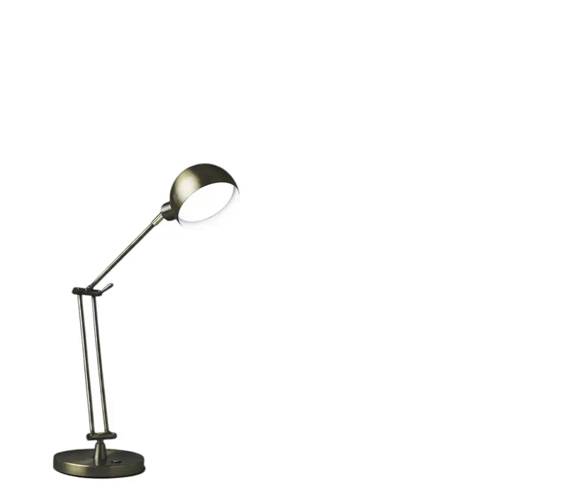 Antiqued Bronze Adjustable Swing Arm Desk Lamp USB With Antiqued Bronze Shade By Homeroots