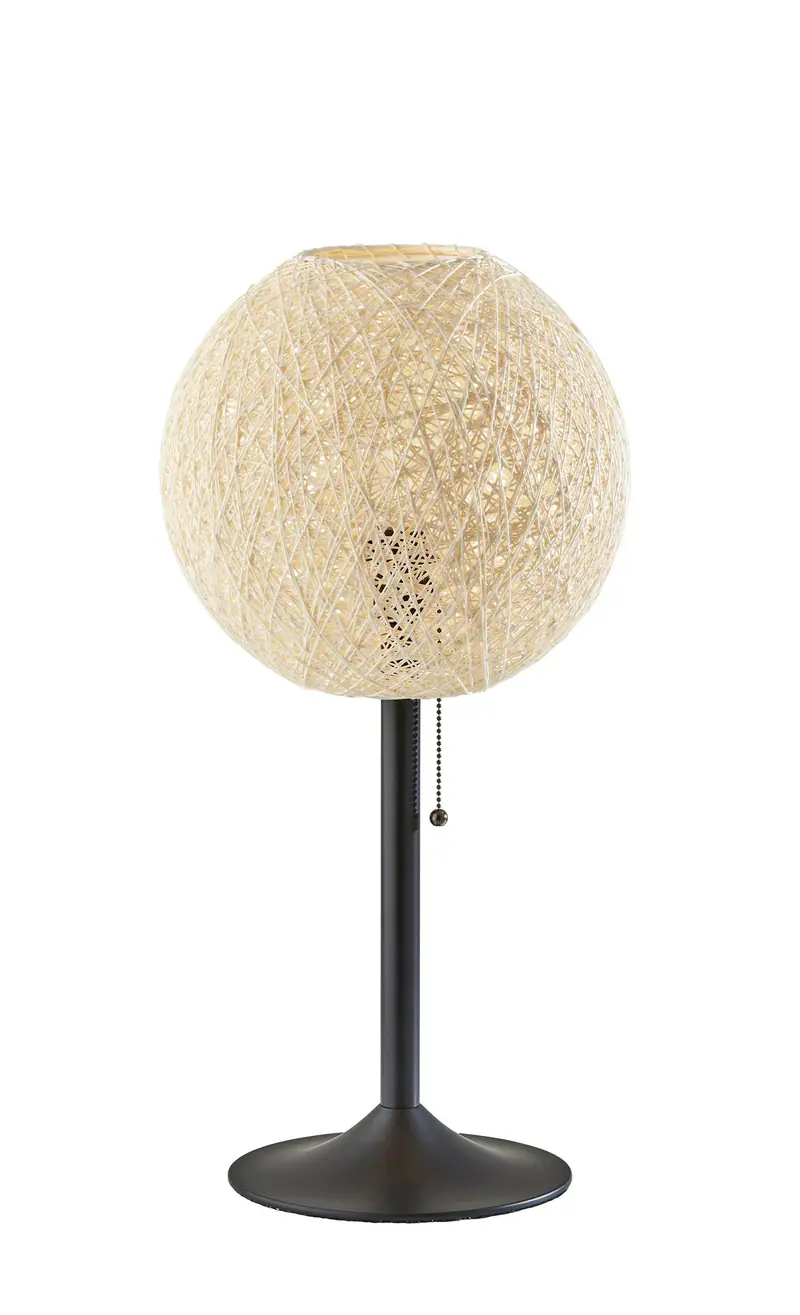 Antiqued Bronze Metal Candlestick Table Lamp With Off White Globe Shade By Homeroots