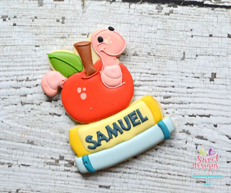 Apple and Books - Cookie Cutter