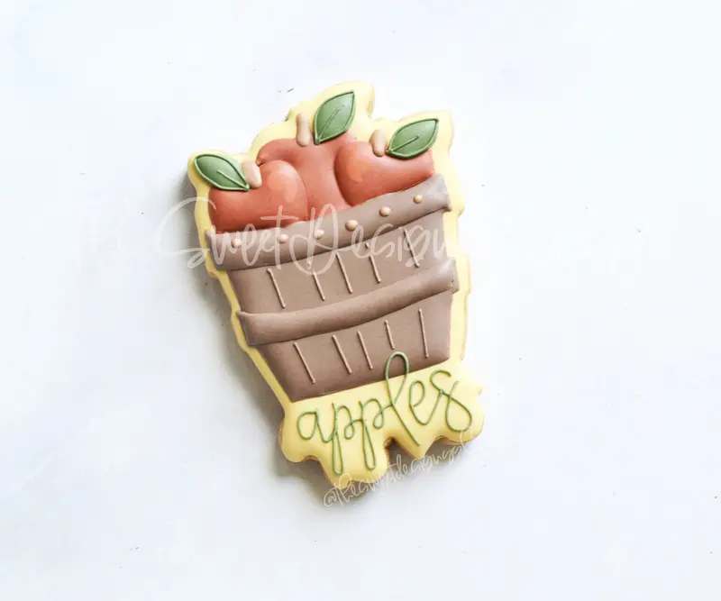 Apple Basket Cookie Sticker - Cookie Cutter