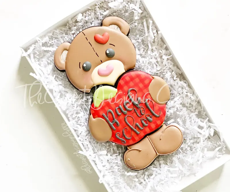 Apple School Bear Set - Cookie Cutters