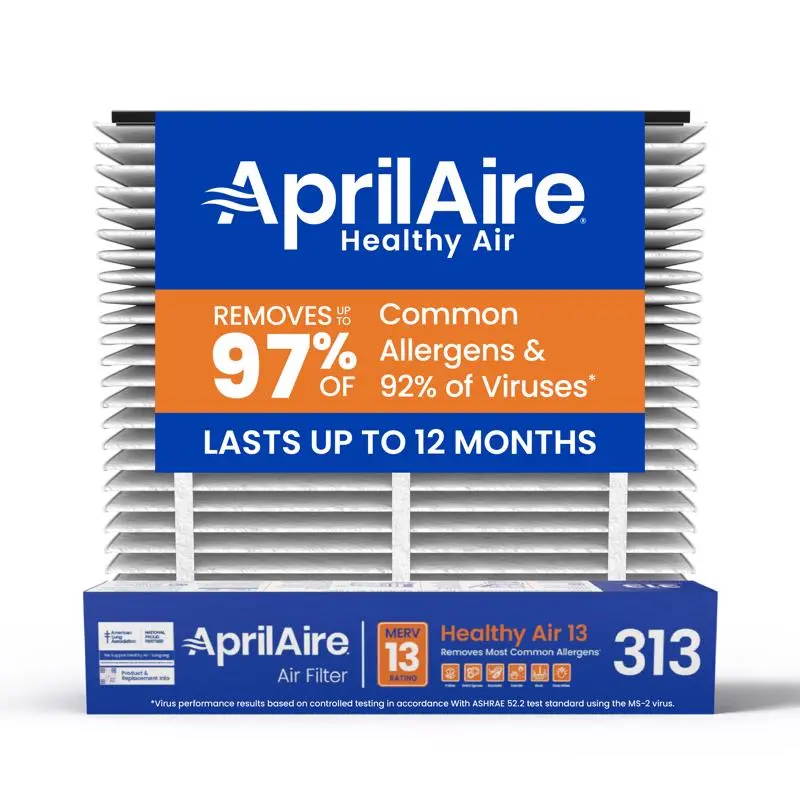 AprilAire 20 in. W X 20 in. H X 4 in. Synthetic Fiber 13 MERV Pleated Air Cleaner Cabinet Air Filter