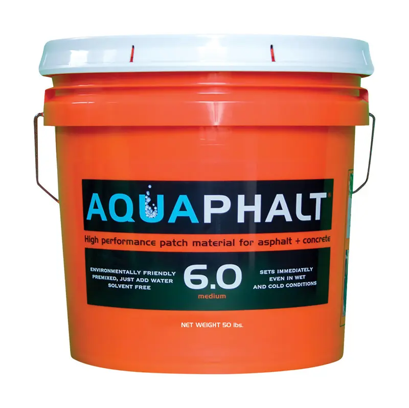 Aquaphalt 6.0 Black Asphalt & Concrete Patch, 3.5 Gal – Permanent Pothole Repair - Open Box