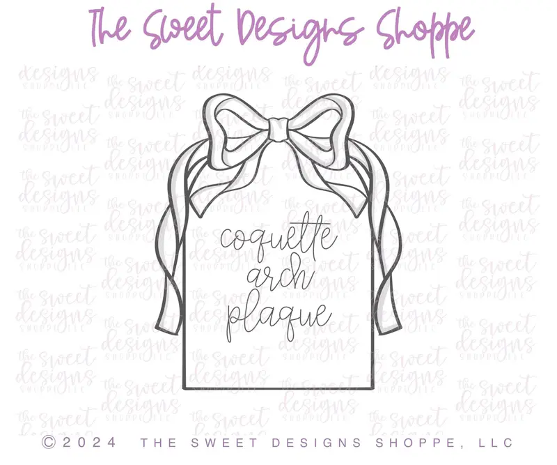 Arch Coquette Plaque - Cookie Cutter