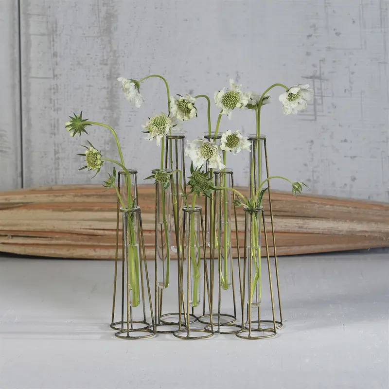 Archer Cluster Vase, Tapered - 9 Tubes By HomArt
