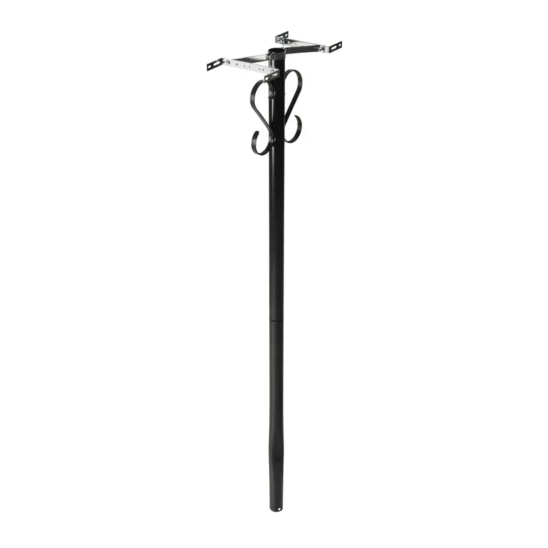 Architectural Mailboxes 52.1 in. Powder Coated Black Steel Mailbox Post - Open Box