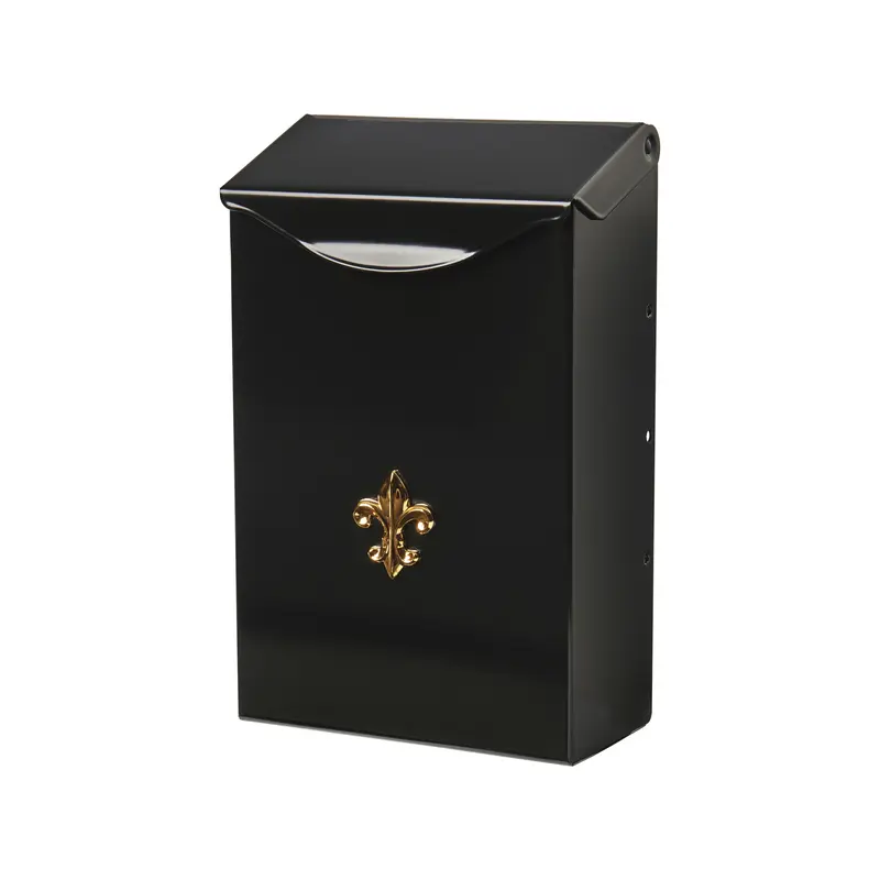 Architectural Mailboxes City Classic Galvanized Steel Wall Mount Black Mailbox - Open Box