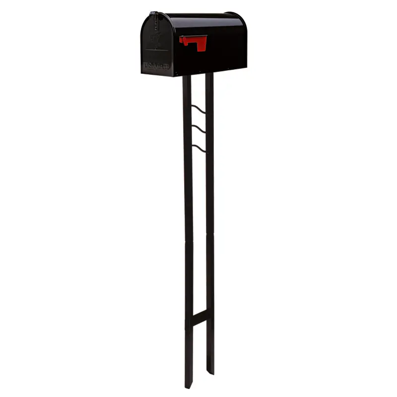 Architectural Mailboxes Mailbox-To-Go Classic Galvanized Steel Post Mount Black Mailbox - Deal of The Week