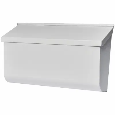 Architectural Mailboxes Woodlands Contemporary Galvanized Steel Wall Mount White Mailbox - Deal of The Week