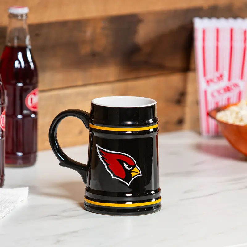 Arizona Cardinals Ceramic Stein Cup, 24oz