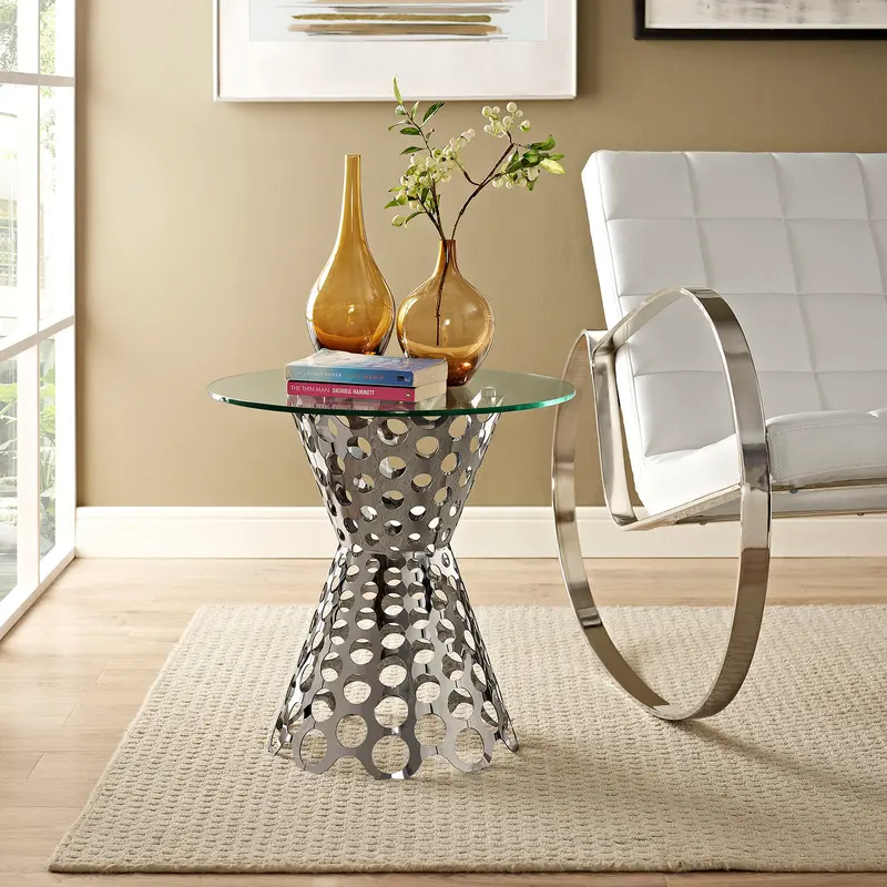 Arrange Glass Top Side Table By Modway - EEI-2106