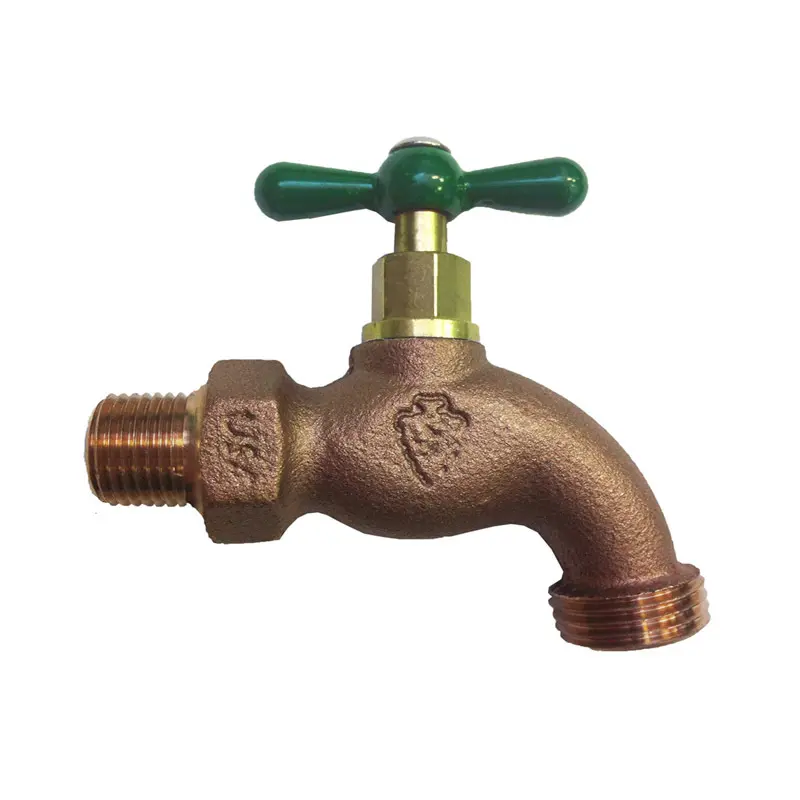 Arrowhead 1/2 in. MIP X 3/4 in. MHT Brass Hose Bibb - Open Box