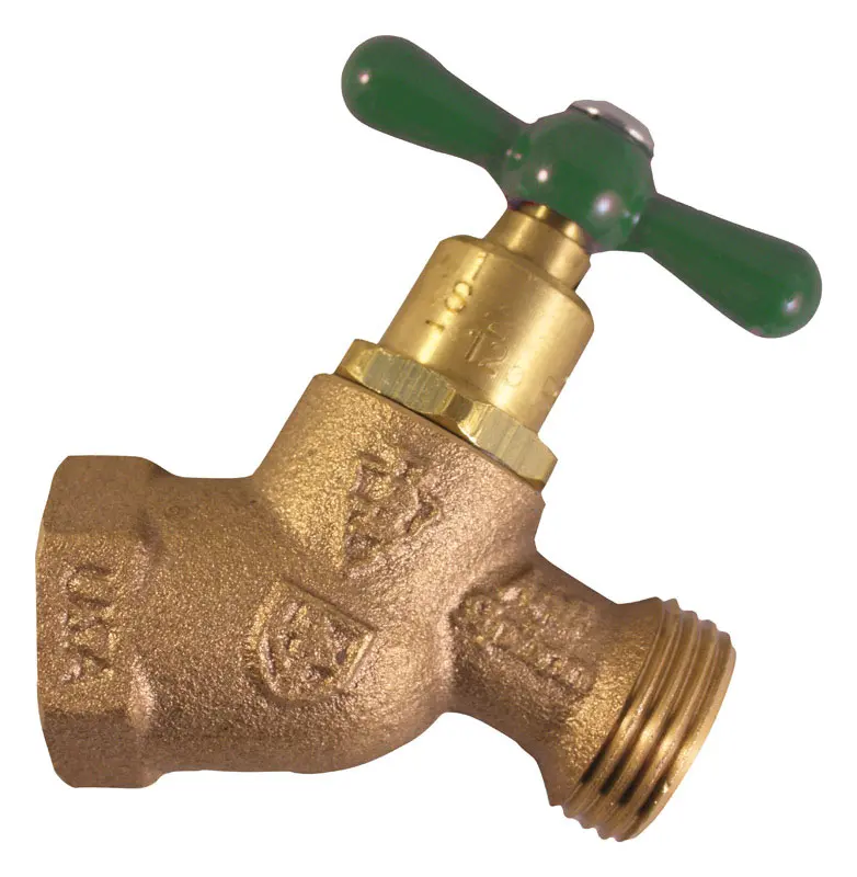 Arrowhead 3/4 in. FIP X 3/4 in. MHT Anti-Siphon Brass No-Kink Hose Bibb - Open Box