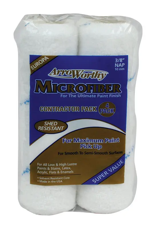 ArroWorthy Microfiber 9 in. W X 3/8 in. Paint Roller Cover 4 pk (Pack of 12) - Deal of The Week