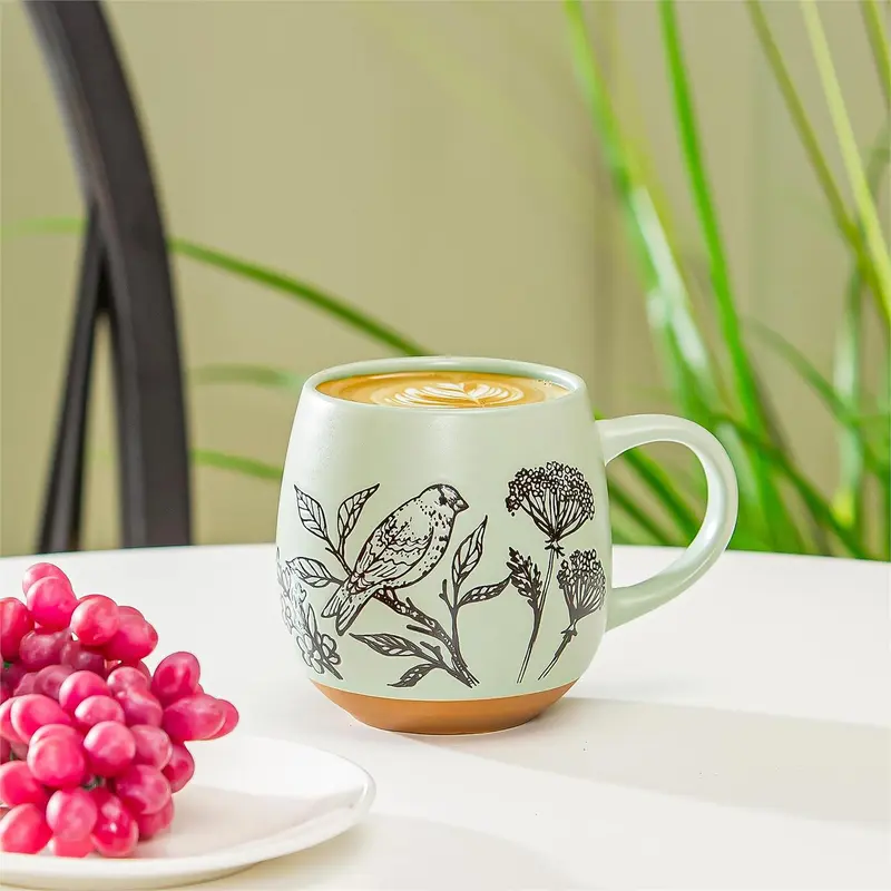 Artisan Series VII Green Ceramic Cup, 15oz, Giftbox