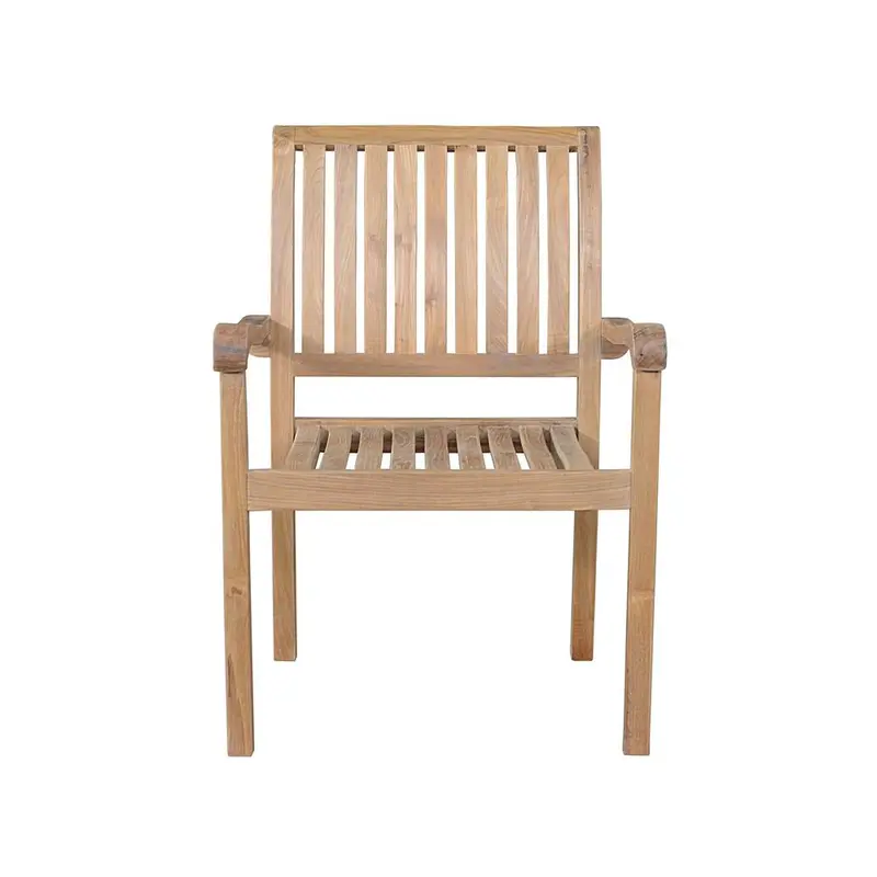 Aspen Stackable Armchair Fully Built & 4 Pcs In A Box By Anderson Teak