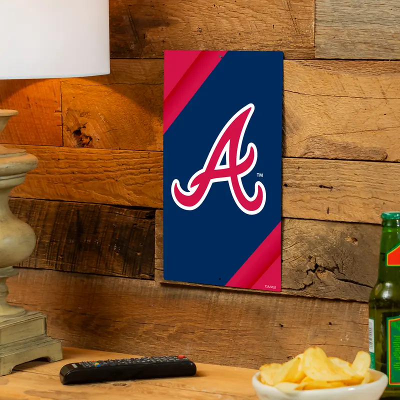Atlanta Braves Logo Sign USA Metal Wall Sign, 7.5" x 11.5"